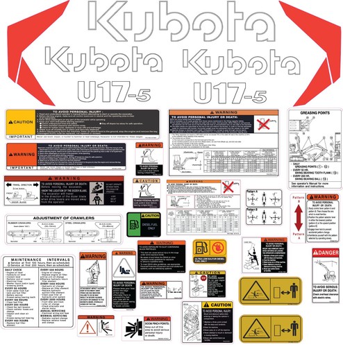 Adatto per kubota u17 - per, u17-5